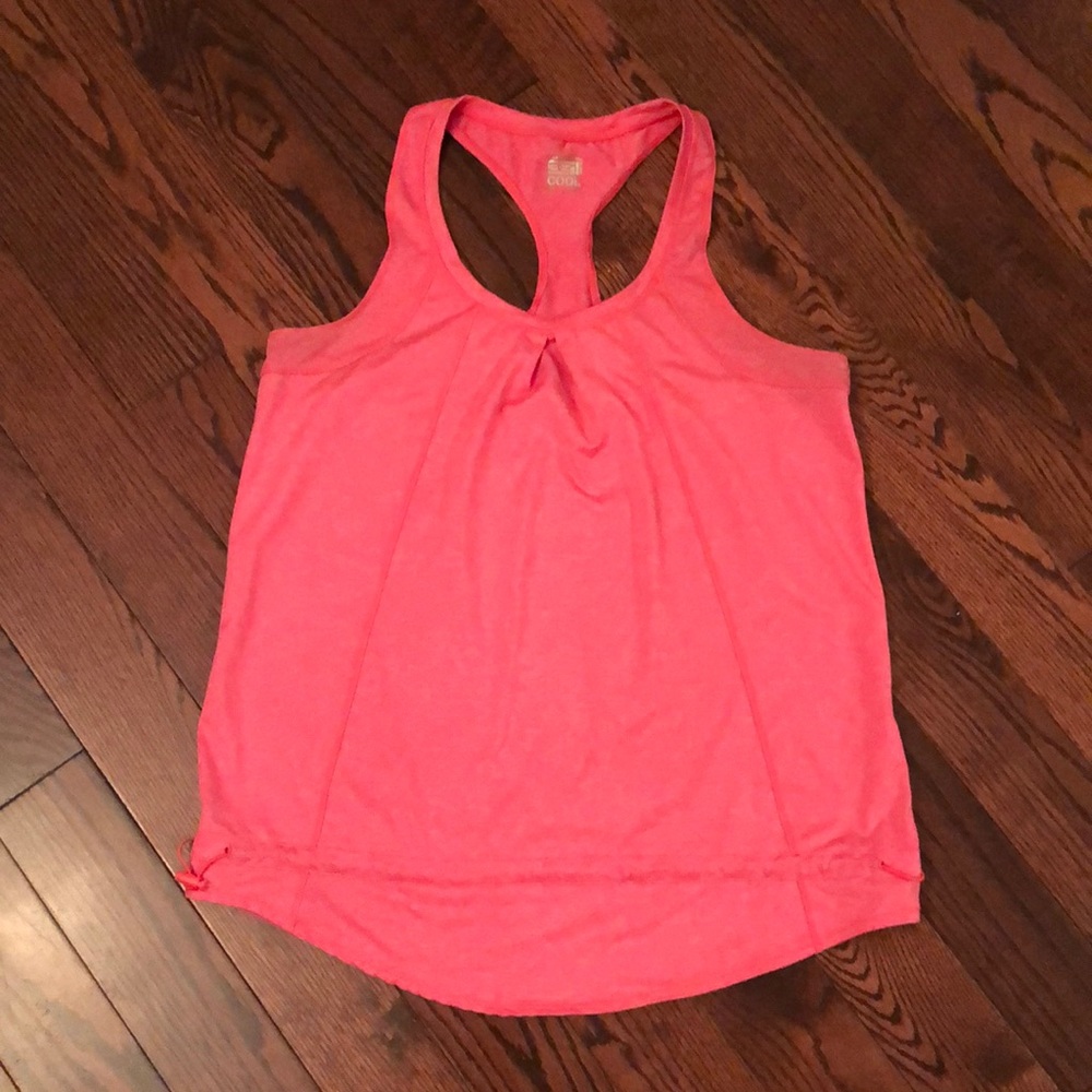 Racer back coral coloured tank